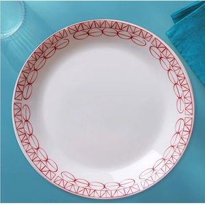 CORELLE GRAPHIC STITCH 4 PIECE SALAD PLATE SET